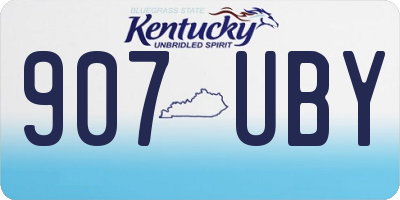 KY license plate 907UBY