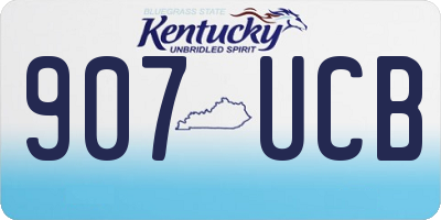 KY license plate 907UCB