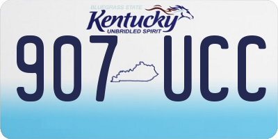 KY license plate 907UCC