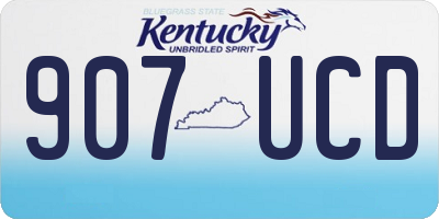 KY license plate 907UCD