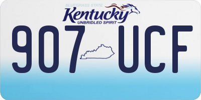 KY license plate 907UCF