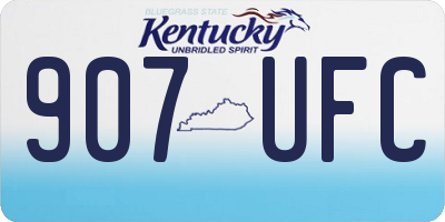 KY license plate 907UFC