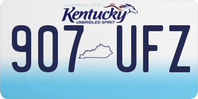 KY license plate 907UFZ