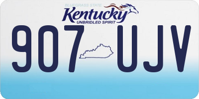 KY license plate 907UJV