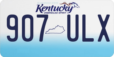 KY license plate 907ULX