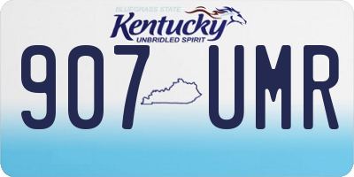 KY license plate 907UMR