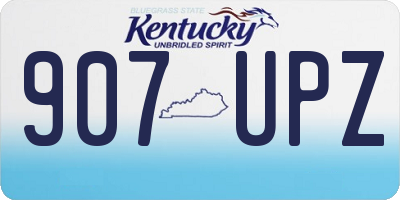 KY license plate 907UPZ