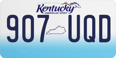 KY license plate 907UQD