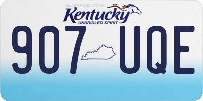 KY license plate 907UQE