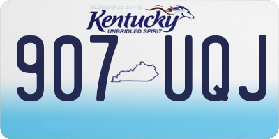 KY license plate 907UQJ