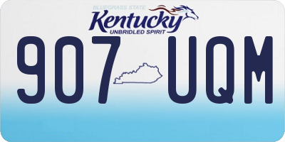KY license plate 907UQM