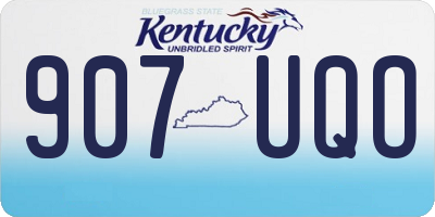 KY license plate 907UQO