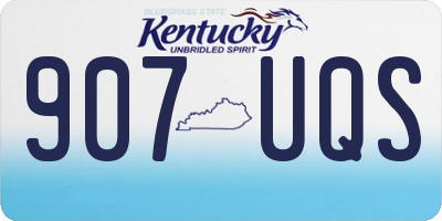 KY license plate 907UQS