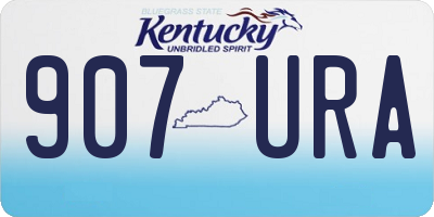 KY license plate 907URA