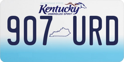 KY license plate 907URD