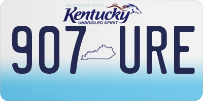 KY license plate 907URE