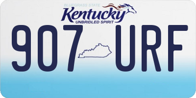 KY license plate 907URF