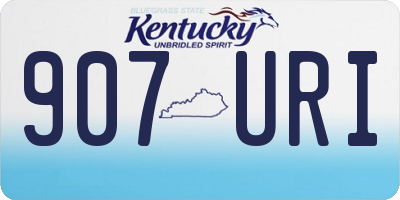 KY license plate 907URI