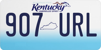 KY license plate 907URL