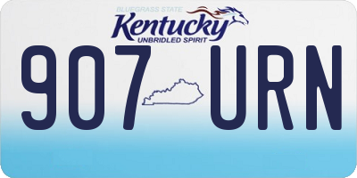 KY license plate 907URN