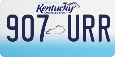 KY license plate 907URR