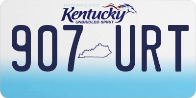 KY license plate 907URT