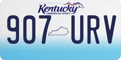 KY license plate 907URV