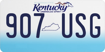 KY license plate 907USG