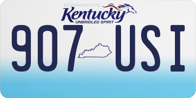 KY license plate 907USI