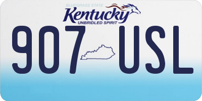 KY license plate 907USL