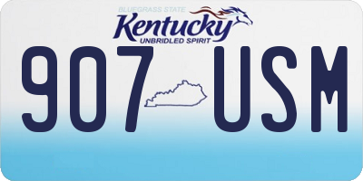 KY license plate 907USM