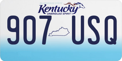 KY license plate 907USQ