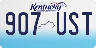 KY license plate 907UST