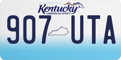 KY license plate 907UTA
