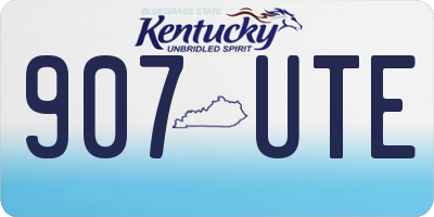 KY license plate 907UTE
