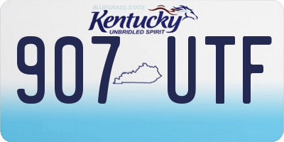 KY license plate 907UTF
