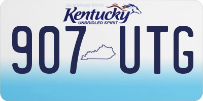 KY license plate 907UTG
