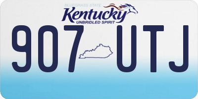 KY license plate 907UTJ