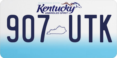 KY license plate 907UTK