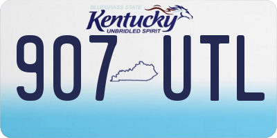 KY license plate 907UTL