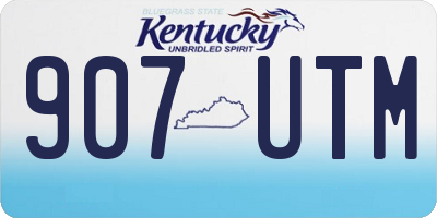 KY license plate 907UTM