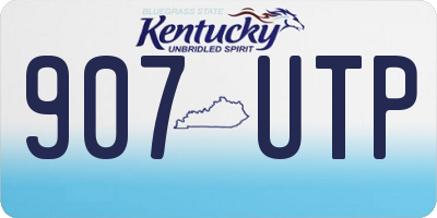 KY license plate 907UTP