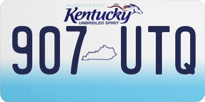 KY license plate 907UTQ