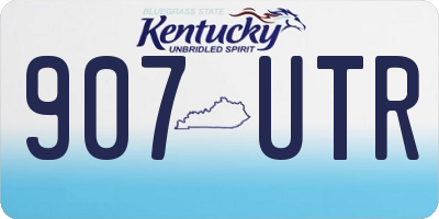 KY license plate 907UTR