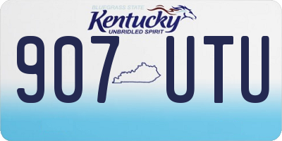 KY license plate 907UTU