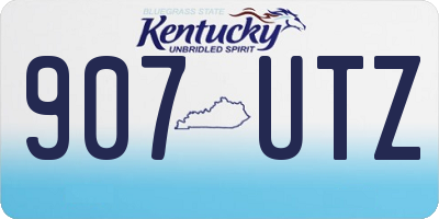 KY license plate 907UTZ