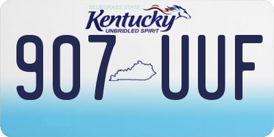 KY license plate 907UUF