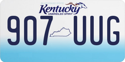 KY license plate 907UUG