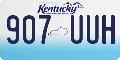 KY license plate 907UUH