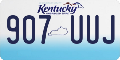 KY license plate 907UUJ